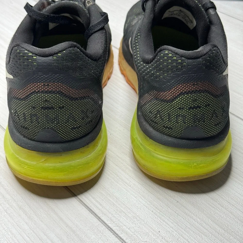 Nike Air Max 2014 Running Shoes‎ Black Green Orange White Sneakers Size 11
